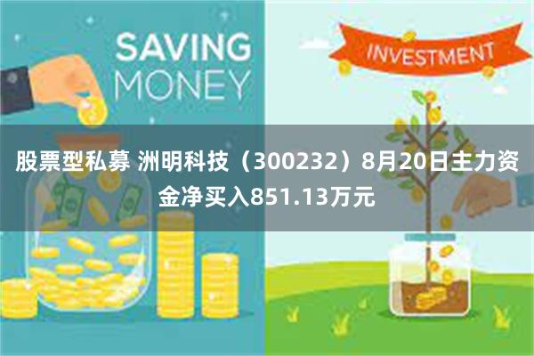 股票型私募 洲明科技（300232）8月20日主力资金净买入851.13万元