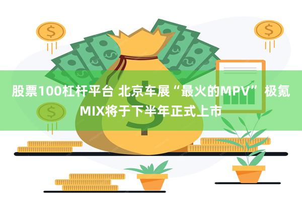 股票100杠杆平台 北京车展“最火的MPV” 极氪MIX将于下半年正式上市