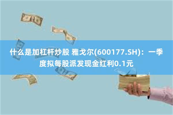 什么是加杠杆炒股 雅戈尔(600177.SH)：一季度拟每股派发现金红利0.1元