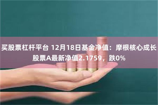 买股票杠杆平台 12月18日基金净值：摩根核心成长股票A最新净值2.1759，跌0%