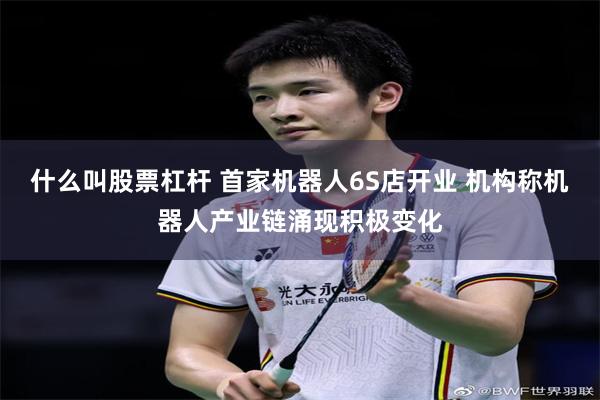 什么叫股票杠杆 首家机器人6S店开业 机构称机器人产业链涌现积极变化